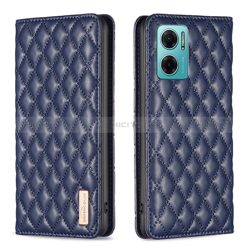 Handytasche Stand Schutzhülle Flip Leder Hülle B11F für Xiaomi Redmi 11 Prime 5G Blau