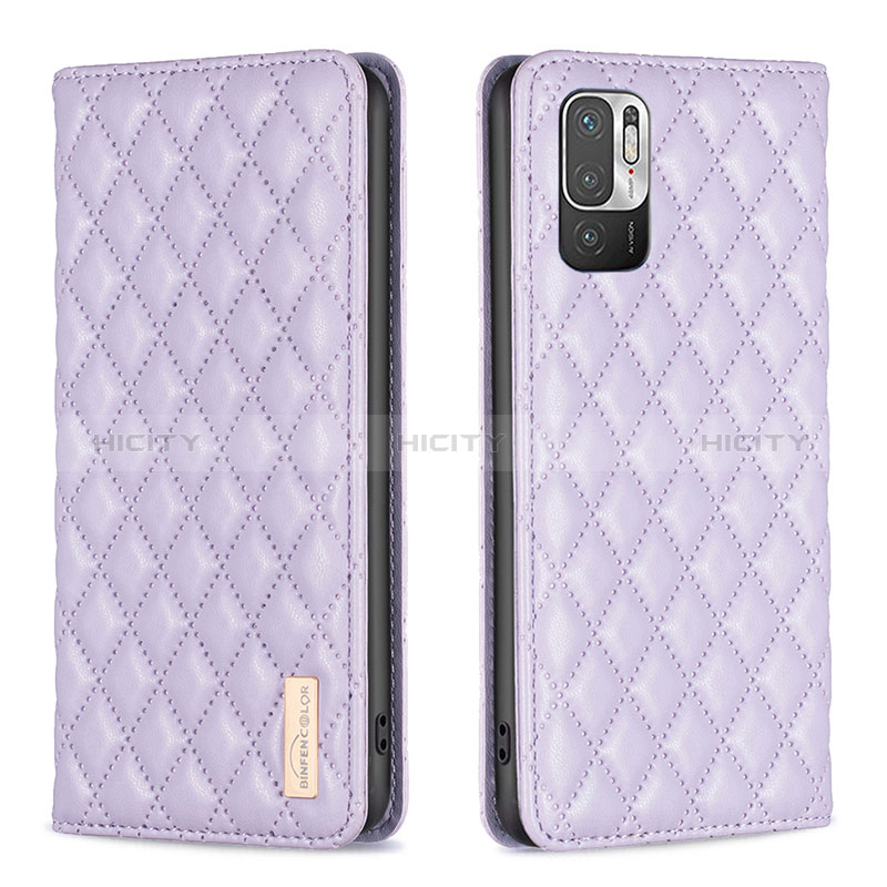 Handytasche Stand Schutzhülle Flip Leder Hülle B11F für Xiaomi Redmi Note 10 5G Violett