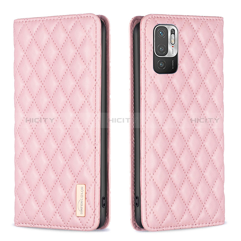 Handytasche Stand Schutzhülle Flip Leder Hülle B11F für Xiaomi Redmi Note 10T 5G Rosegold