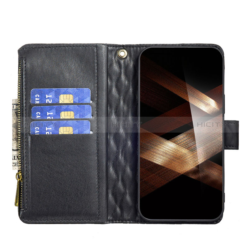 Handytasche Stand Schutzhülle Flip Leder Hülle B12F für Motorola Moto Edge 40 Neo 5G groß