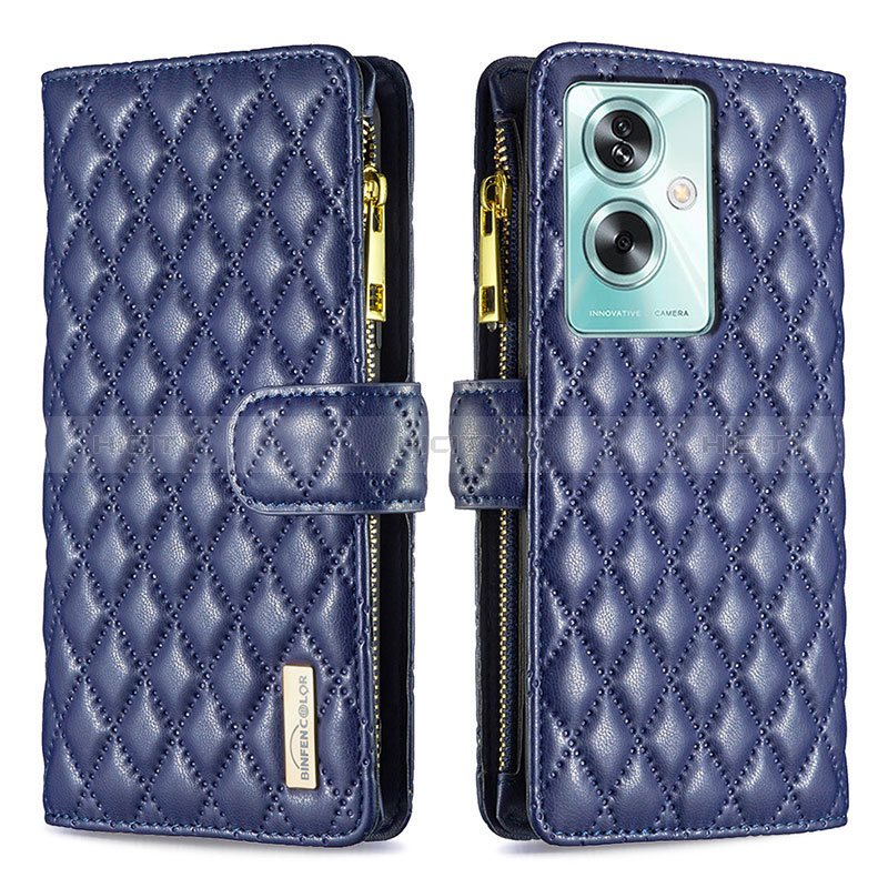 Handytasche Stand Schutzhülle Flip Leder Hülle B12F für Oppo A2 5G Blau Plus