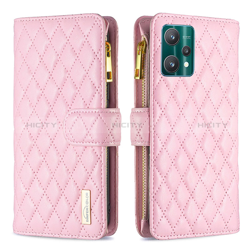 Handytasche Stand Schutzhülle Flip Leder Hülle B12F für Realme 9 Pro 5G Violett