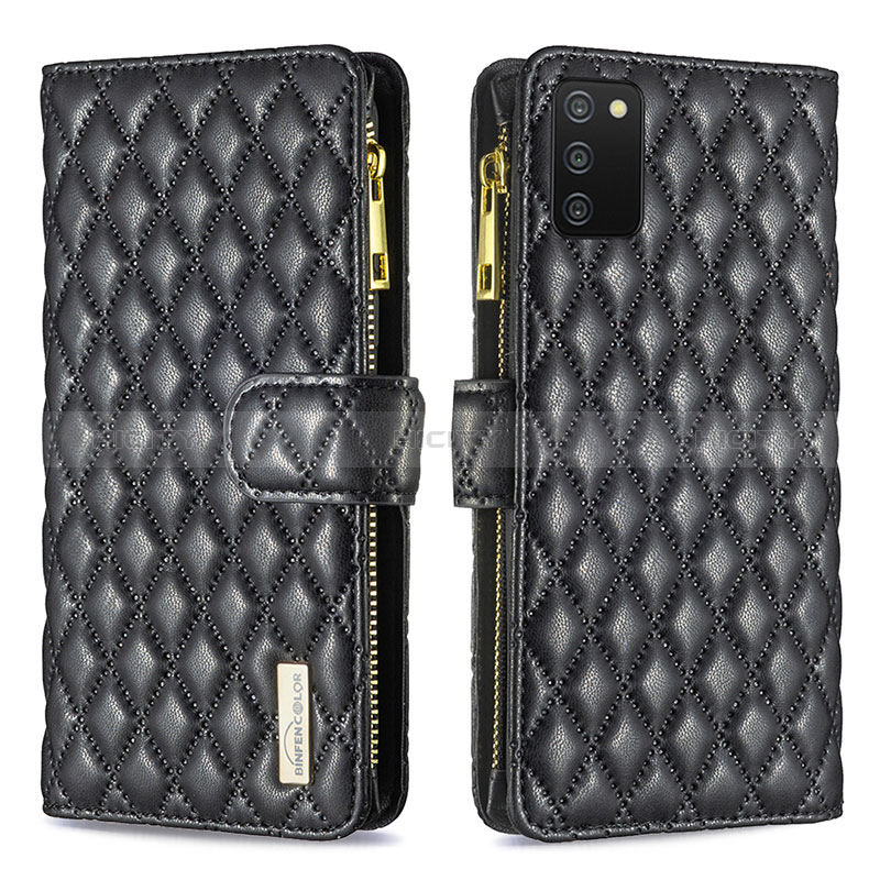 Handytasche Stand Schutzhülle Flip Leder Hülle B12F für Samsung Galaxy A02s groß