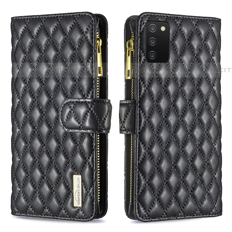 Handytasche Stand Schutzhülle Flip Leder Hülle B12F für Samsung Galaxy A03s