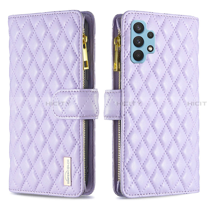 Handytasche Stand Schutzhülle Flip Leder Hülle B12F für Samsung Galaxy A32 4G groß