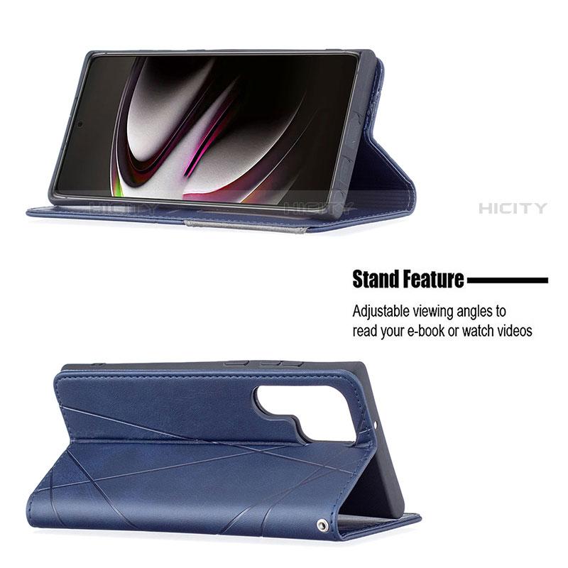 Handytasche Stand Schutzhülle Flip Leder Hülle B12F für Samsung Galaxy S21 Ultra 5G groß