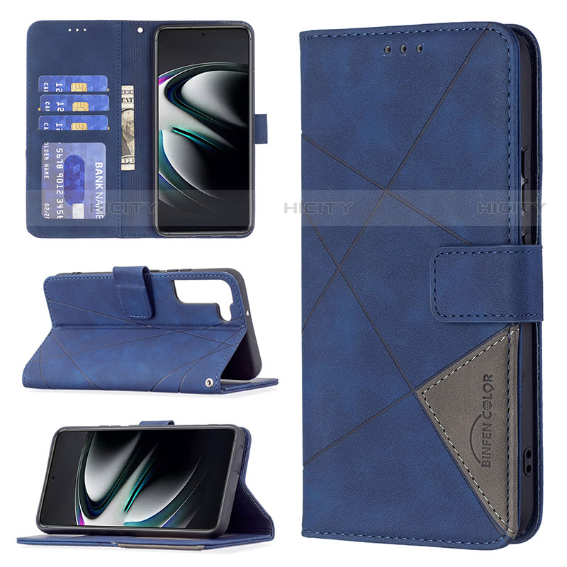 Handytasche Stand Schutzhülle Flip Leder Hülle B12F für Samsung Galaxy S22 Plus 5G groß