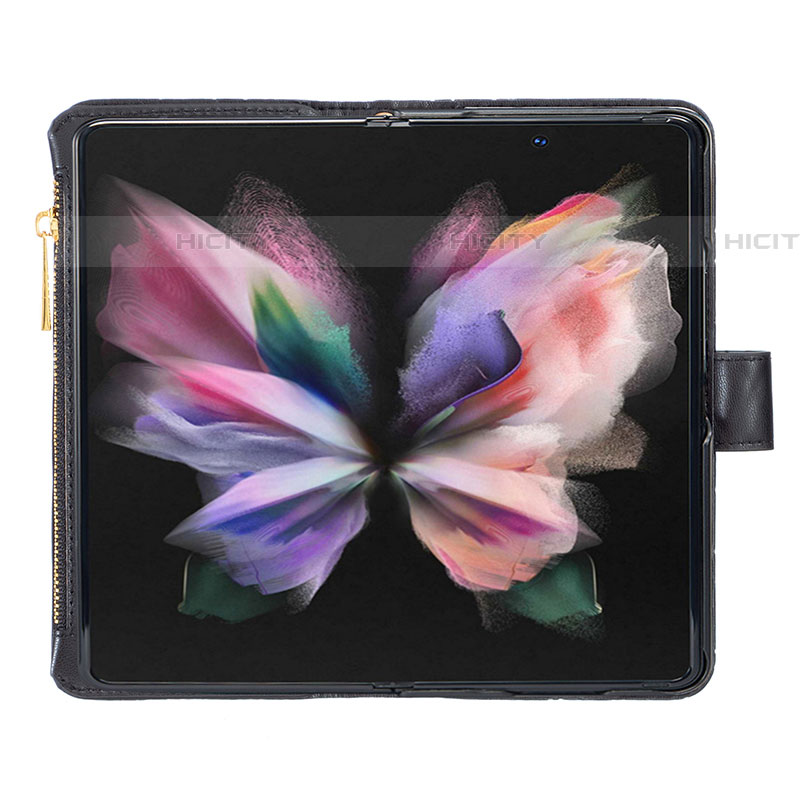 Handytasche Stand Schutzhülle Flip Leder Hülle B12F für Samsung Galaxy Z Fold4 5G