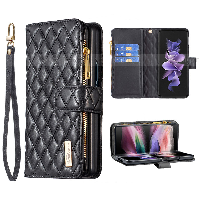 Handytasche Stand Schutzhülle Flip Leder Hülle B12F für Samsung Galaxy Z Fold4 5G