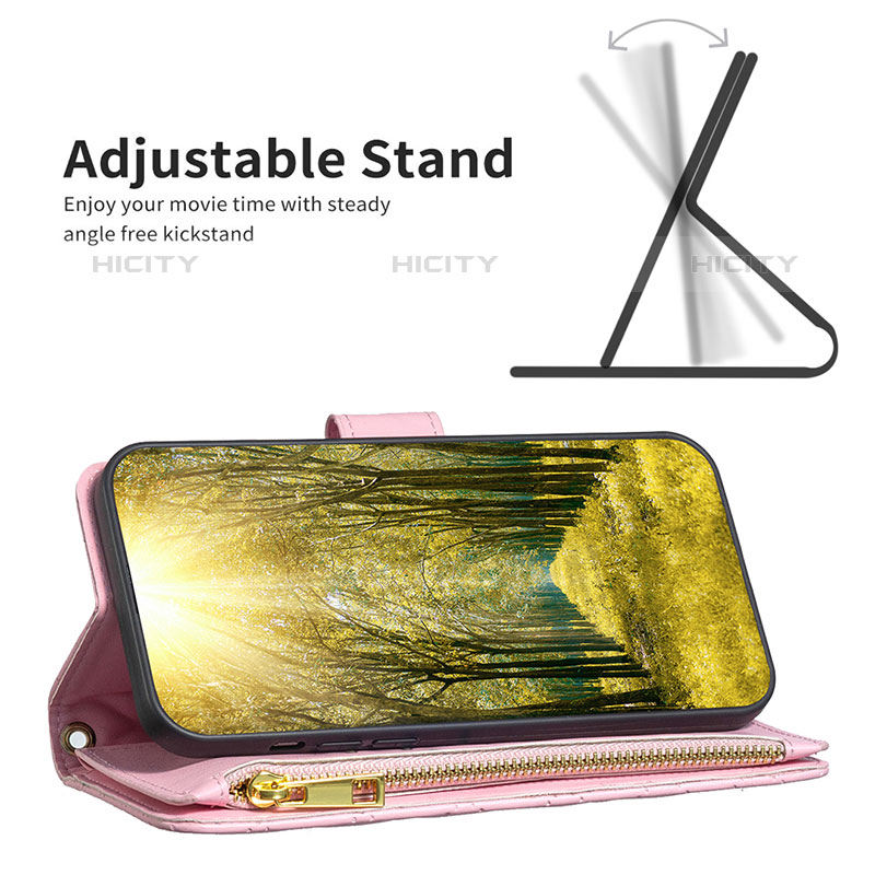 Handytasche Stand Schutzhülle Flip Leder Hülle B12F für Vivo iQOO U5x