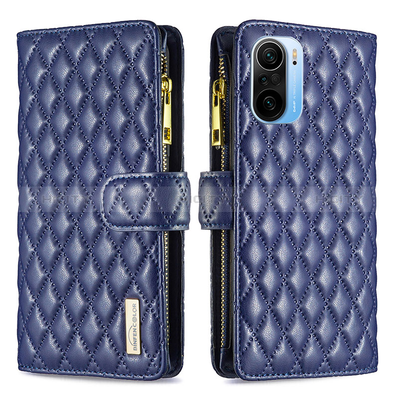 Handytasche Stand Schutzhülle Flip Leder Hülle B12F für Xiaomi Mi 11i 5G Blau