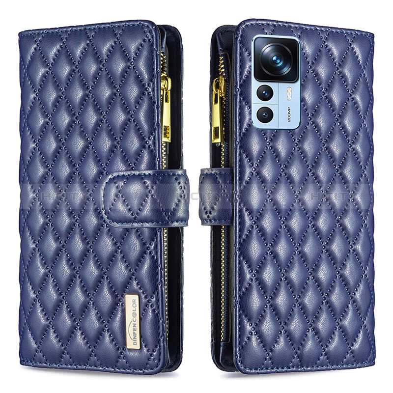 Handytasche Stand Schutzhülle Flip Leder Hülle B12F für Xiaomi Redmi K50 Ultra 5G Blau