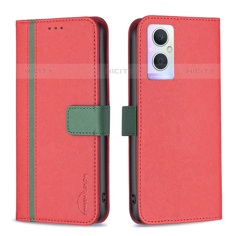 Handytasche Stand Schutzhülle Flip Leder Hülle B13F für OnePlus Nord N20 5G Rot Plus