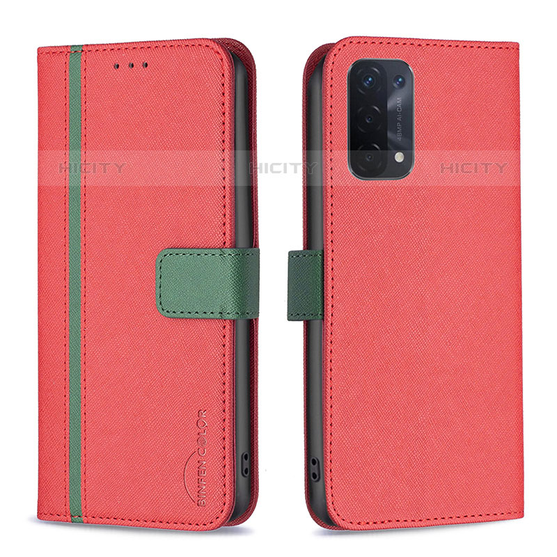 Handytasche Stand Schutzhülle Flip Leder Hülle B13F für OnePlus Nord N200 5G Rot