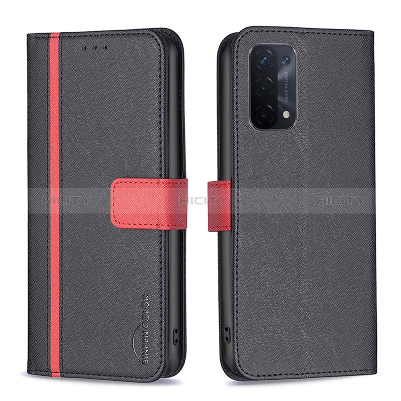 Handytasche Stand Schutzhülle Flip Leder Hülle B13F für Oppo A74 5G groß