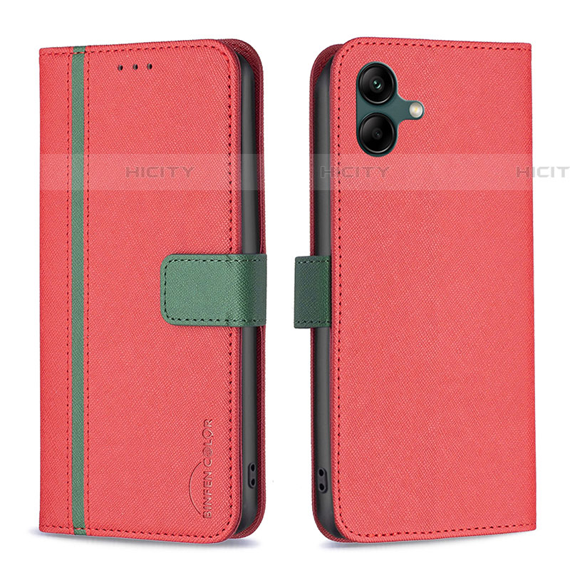 Handytasche Stand Schutzhülle Flip Leder Hülle B13F für Samsung Galaxy A04E Rot