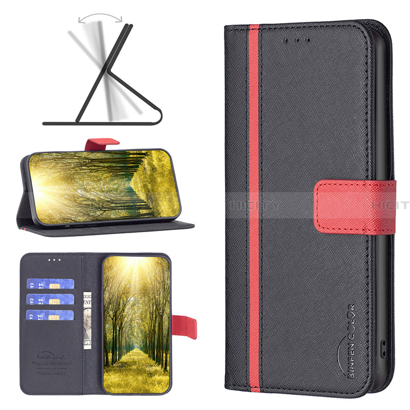 Handytasche Stand Schutzhülle Flip Leder Hülle B13F für Samsung Galaxy A05 groß