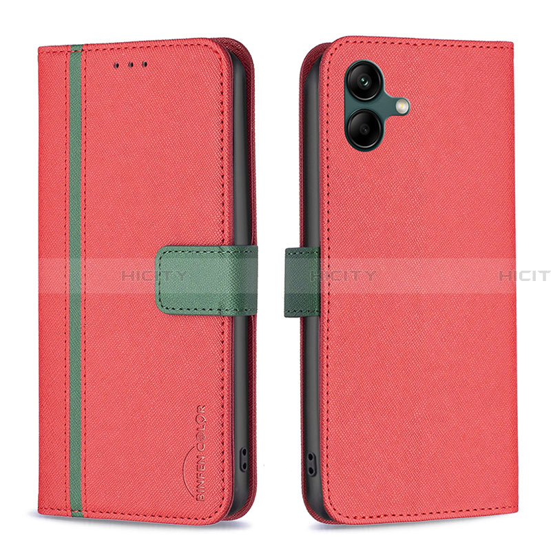 Handytasche Stand Schutzhülle Flip Leder Hülle B13F für Samsung Galaxy A05 Rot Plus