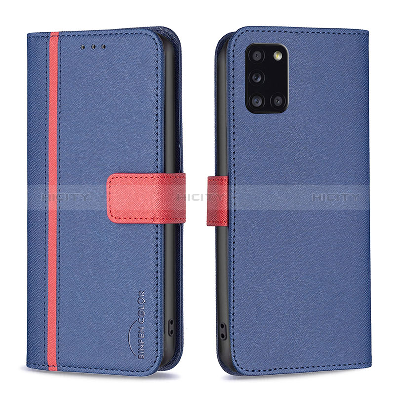 Handytasche Stand Schutzhülle Flip Leder Hülle B13F für Samsung Galaxy A31 groß