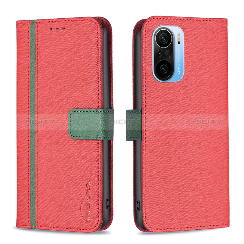 Handytasche Stand Schutzhülle Flip Leder Hülle B13F für Xiaomi Mi 11X Pro 5G Rot