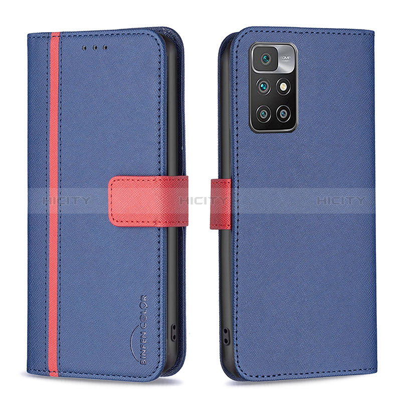 Handytasche Stand Schutzhülle Flip Leder Hülle B13F für Xiaomi Redmi Note 11 4G (2021) Blau Plus