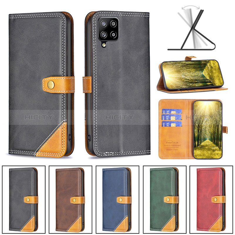 Handytasche Stand Schutzhülle Flip Leder Hülle B14F für Samsung Galaxy A42 5G groß