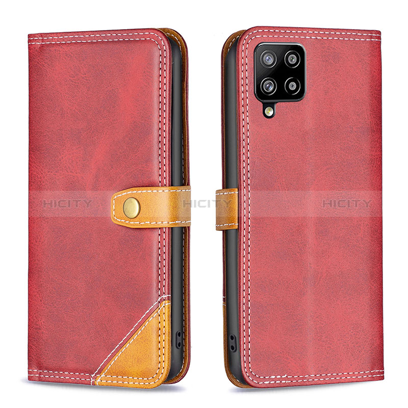 Handytasche Stand Schutzhülle Flip Leder Hülle B14F für Samsung Galaxy A42 5G Rot Plus