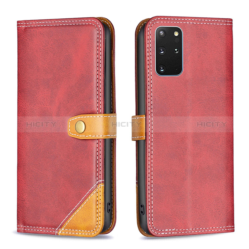 Handytasche Stand Schutzhülle Flip Leder Hülle B14F für Samsung Galaxy S20 Plus Rot Plus