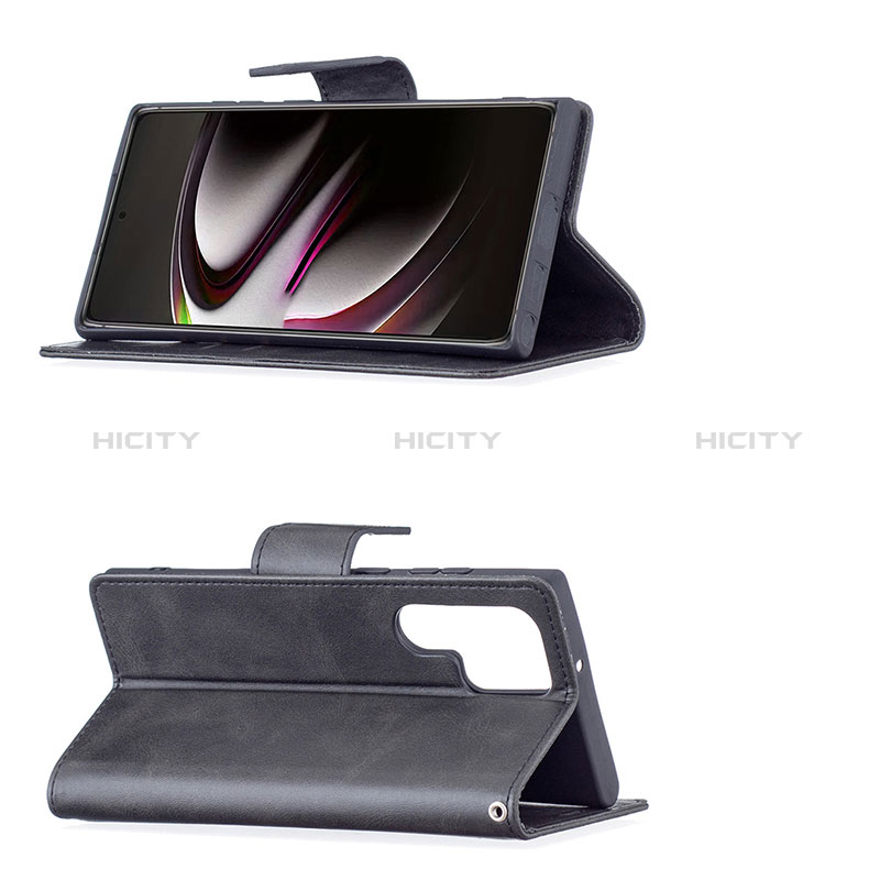 Handytasche Stand Schutzhülle Flip Leder Hülle B14F für Samsung Galaxy S24 Ultra 5G