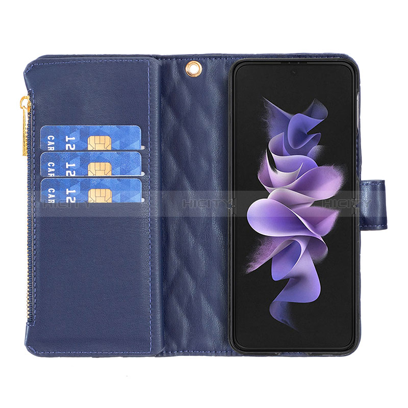 Handytasche Stand Schutzhülle Flip Leder Hülle B14F für Samsung Galaxy Z Fold3 5G groß