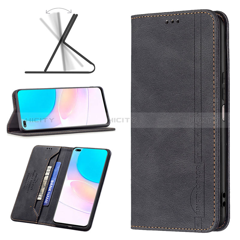 Handytasche Stand Schutzhülle Flip Leder Hülle B15F für Huawei Honor 50 Lite groß