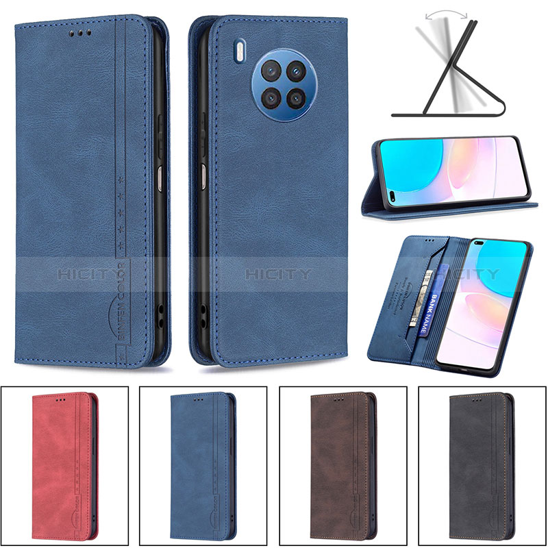 Handytasche Stand Schutzhülle Flip Leder Hülle B15F für Huawei Honor 50 Lite groß