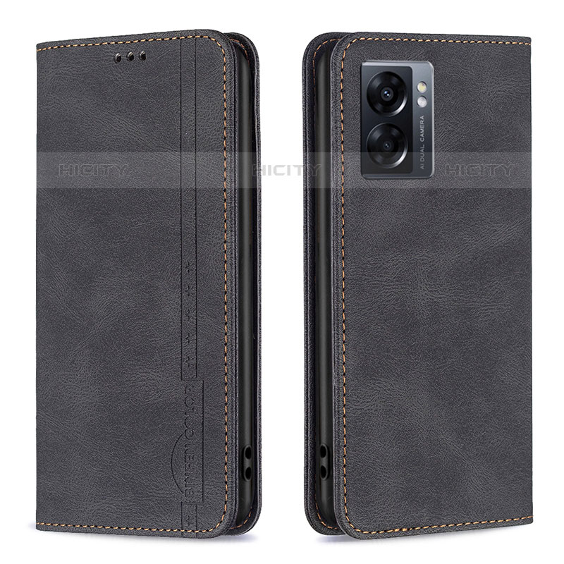 Handytasche Stand Schutzhülle Flip Leder Hülle B15F für OnePlus Nord N300 5G Schwarz