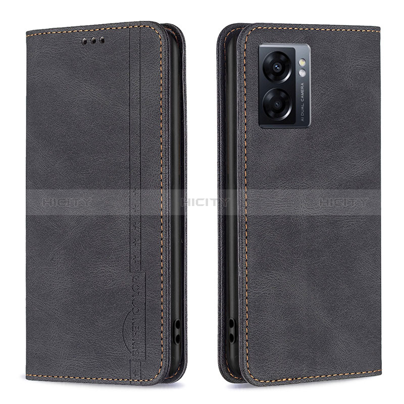 Handytasche Stand Schutzhülle Flip Leder Hülle B15F für Oppo A56S 5G