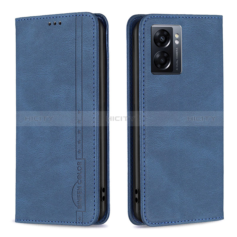 Handytasche Stand Schutzhülle Flip Leder Hülle B15F für Oppo A56S 5G