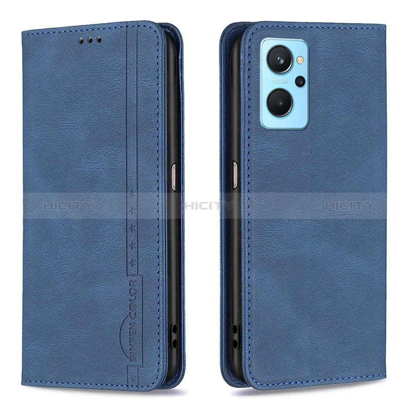 Handytasche Stand Schutzhülle Flip Leder Hülle B15F für Oppo K10 4G Blau