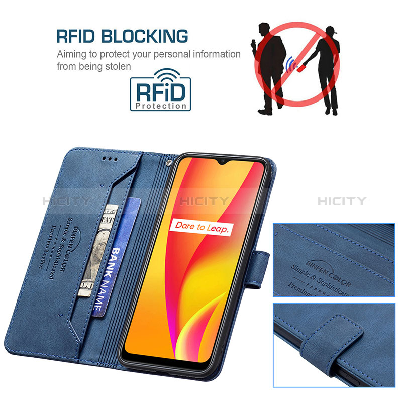 Handytasche Stand Schutzhülle Flip Leder Hülle B15F für Realme 7i RMX2193