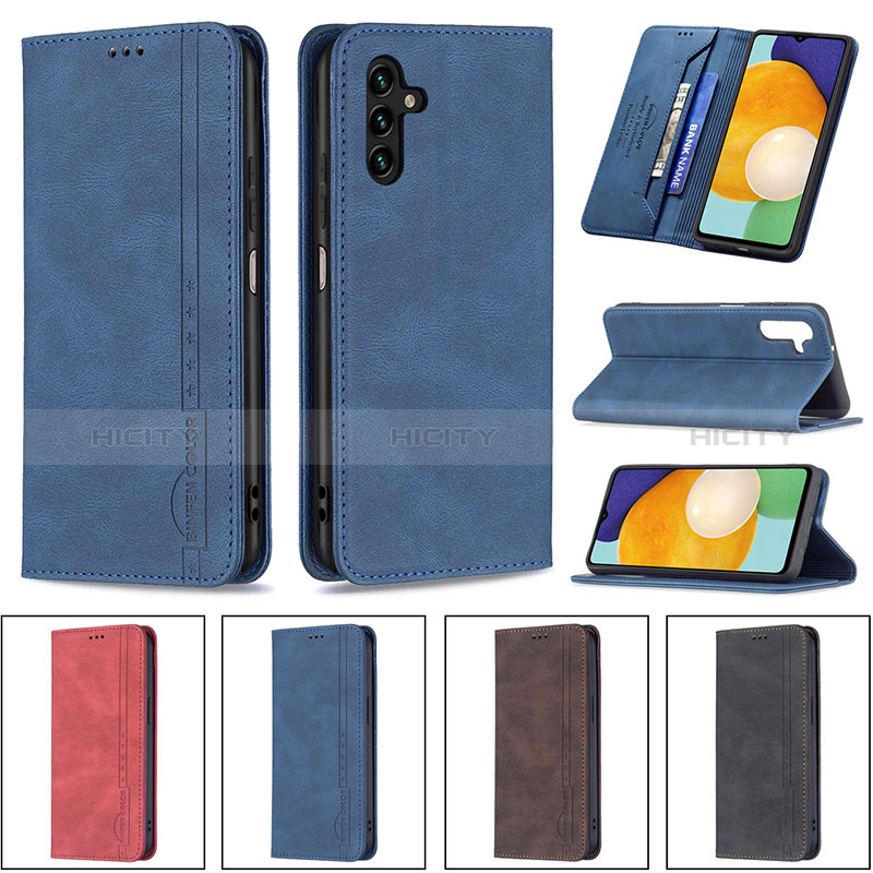 Handytasche Stand Schutzhülle Flip Leder Hülle B15F für Samsung Galaxy A04s groß