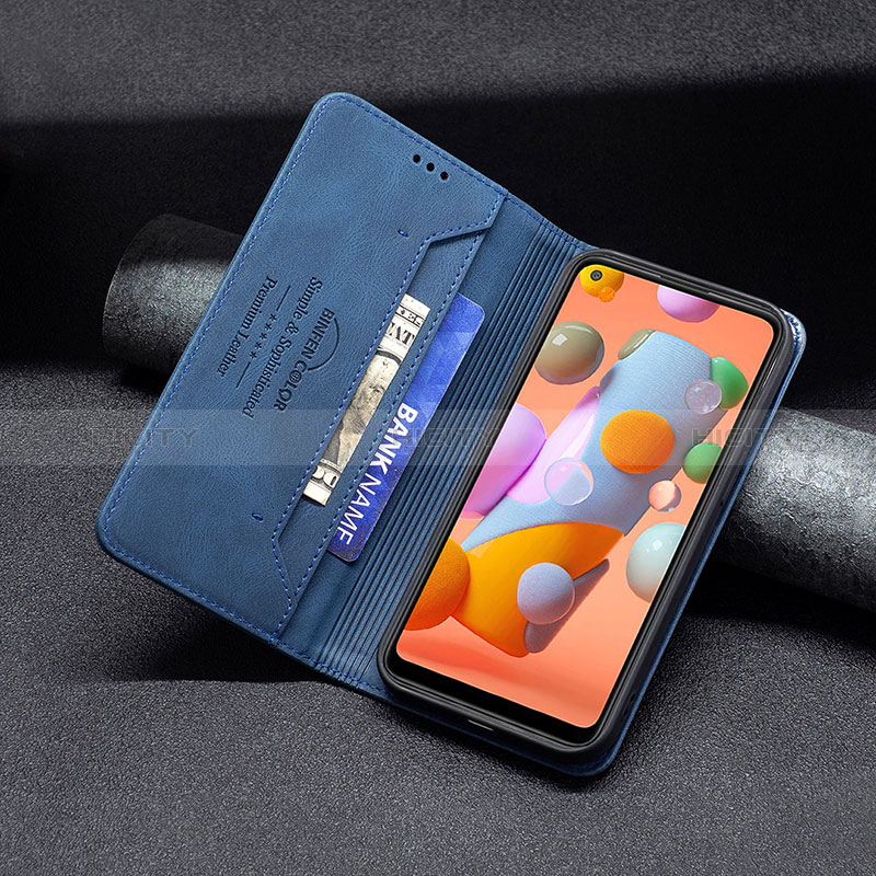 Handytasche Stand Schutzhülle Flip Leder Hülle B15F für Samsung Galaxy A11 groß