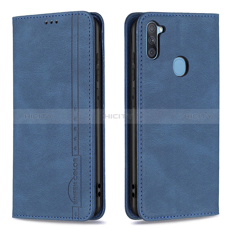 Handytasche Stand Schutzhülle Flip Leder Hülle B15F für Samsung Galaxy A11 groß