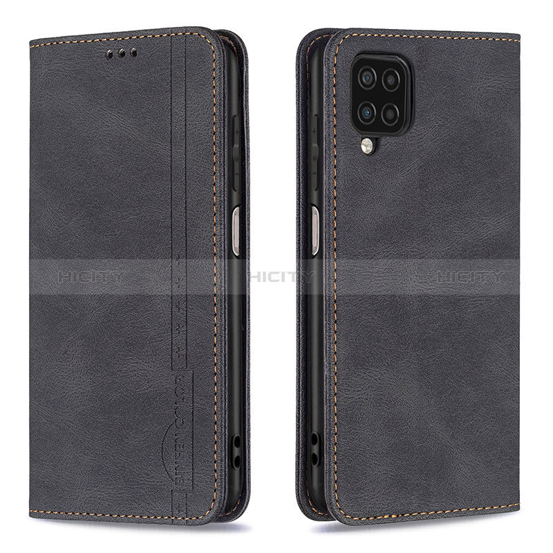 Handytasche Stand Schutzhülle Flip Leder Hülle B15F für Samsung Galaxy A12 5G groß