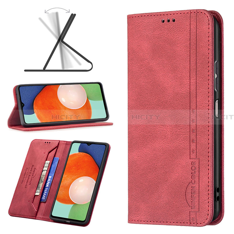 Handytasche Stand Schutzhülle Flip Leder Hülle B15F für Samsung Galaxy A13 4G groß