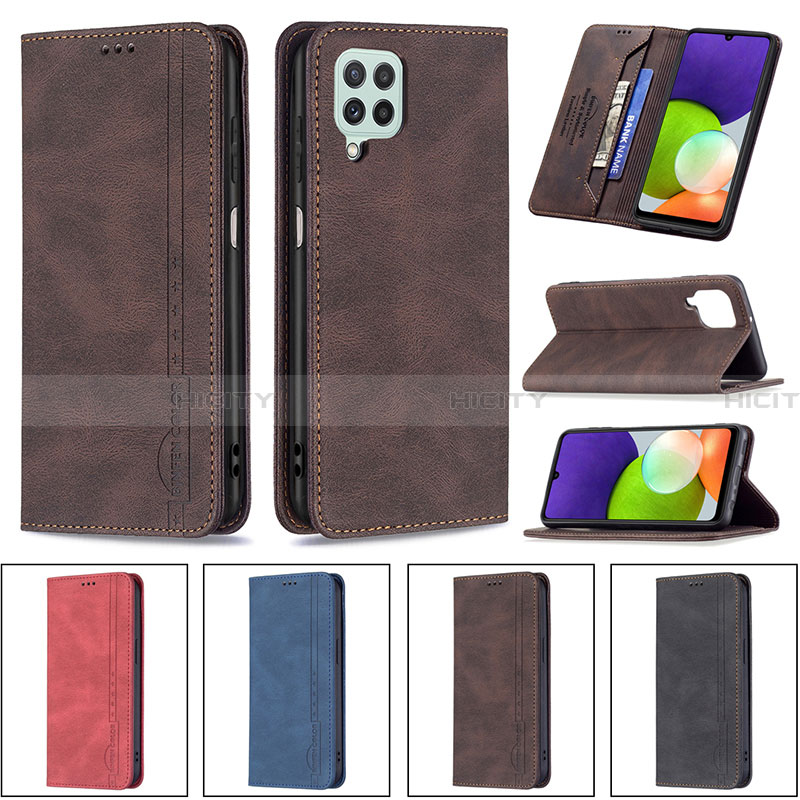 Handytasche Stand Schutzhülle Flip Leder Hülle B15F für Samsung Galaxy A22 4G