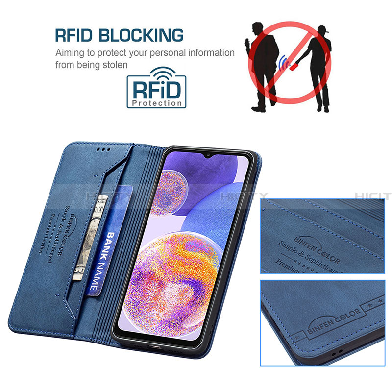 Handytasche Stand Schutzhülle Flip Leder Hülle B15F für Samsung Galaxy A23 4G groß