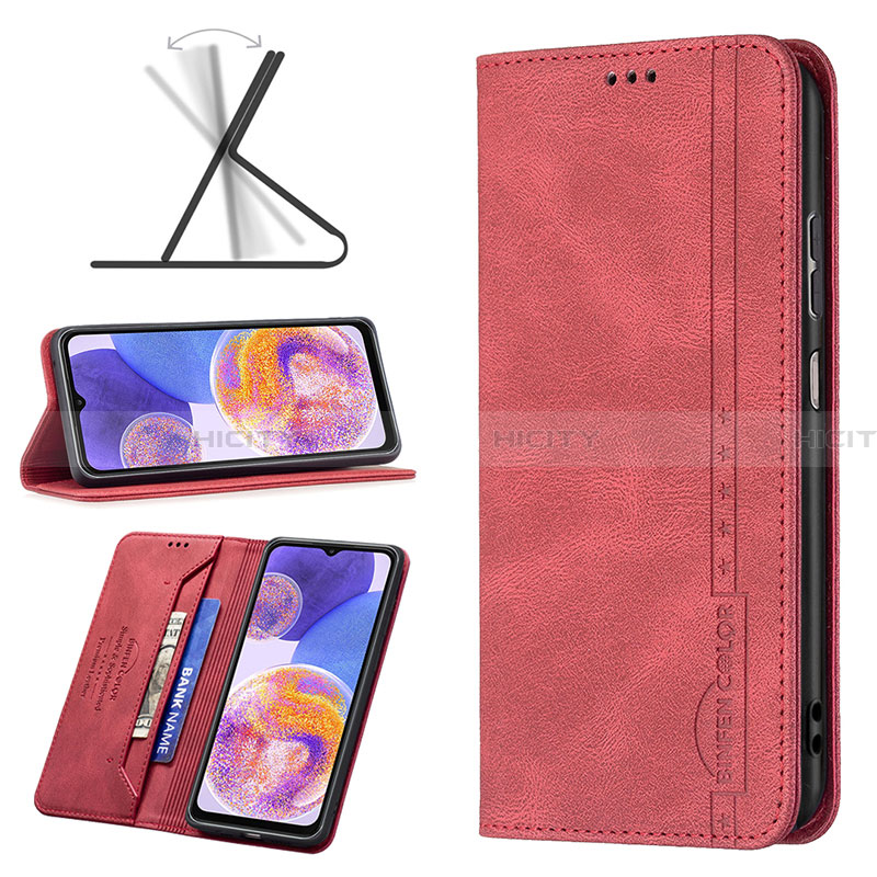 Handytasche Stand Schutzhülle Flip Leder Hülle B15F für Samsung Galaxy A23 4G groß