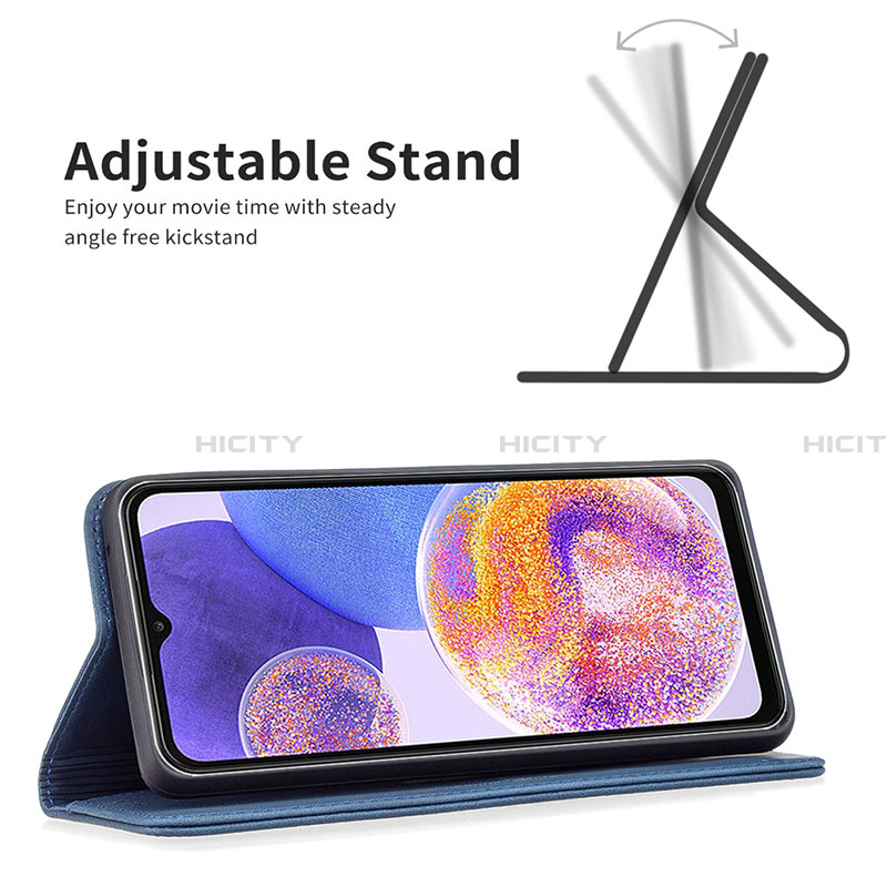 Handytasche Stand Schutzhülle Flip Leder Hülle B15F für Samsung Galaxy A23 4G groß