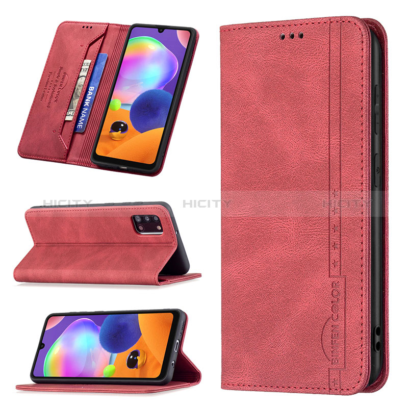 Handytasche Stand Schutzhülle Flip Leder Hülle B15F für Samsung Galaxy A31 groß