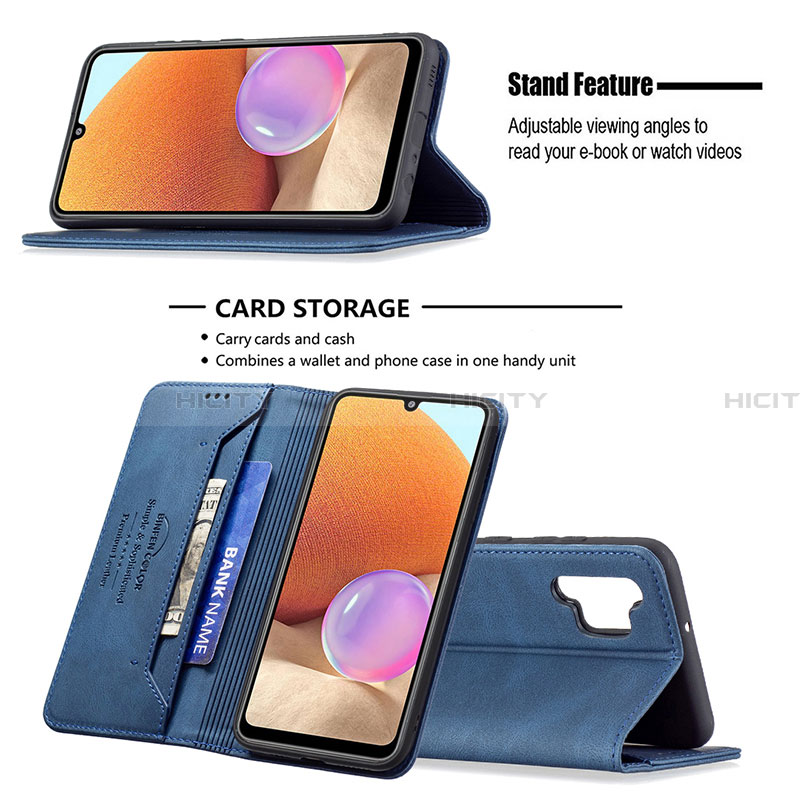 Handytasche Stand Schutzhülle Flip Leder Hülle B15F für Samsung Galaxy A32 5G