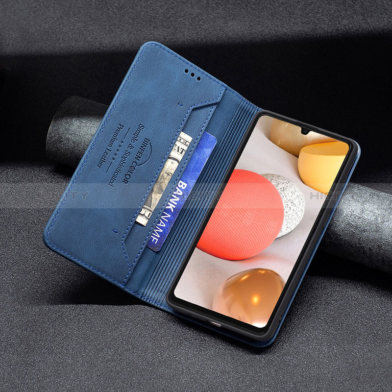 Handytasche Stand Schutzhülle Flip Leder Hülle B15F für Samsung Galaxy A42 5G groß