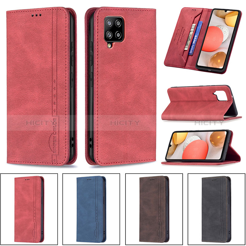 Handytasche Stand Schutzhülle Flip Leder Hülle B15F für Samsung Galaxy A42 5G groß